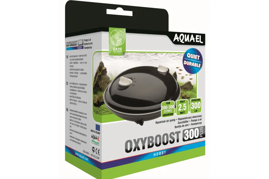 Aquael Oxyboost Luftpumpe APR-300 PLUS, Doppel-Durchlüfter