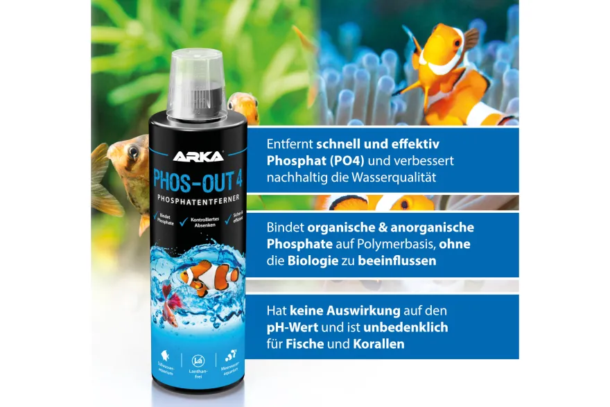 ARKA Phos‑Out 4 (flüssig), Phosphatentferner, 118 ml