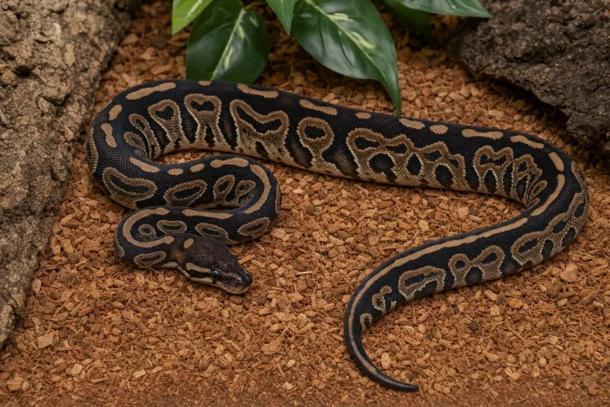 Cinnamon-Leopard-Königspython, Python regius