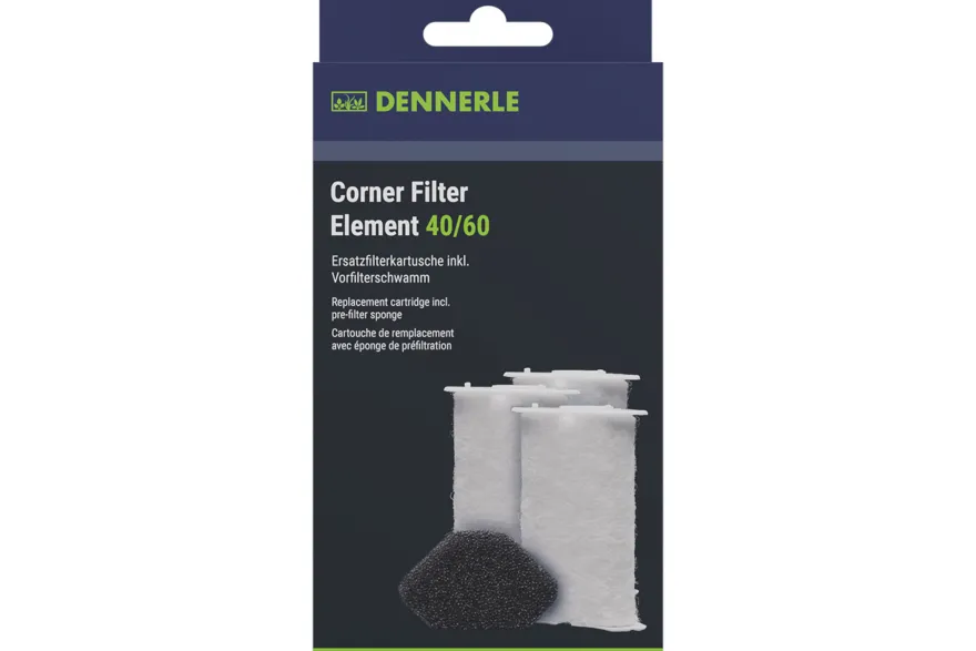 Dennerle Nano Clean Ersatz-Filterelement für Eckfilter, 3er-Pack