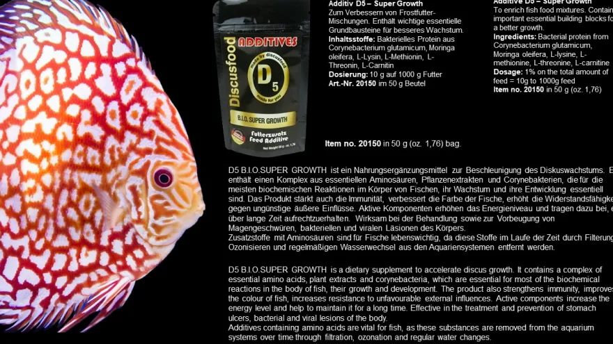Discusfood Additives D5 B.I.O. Super Growth Booster, 50 g