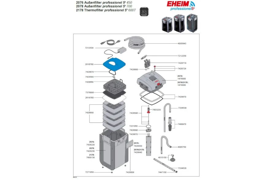 Eheim professionel 5e 600T, Thermo-Außenfilter