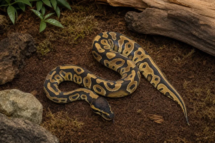 Enchi-Leopard-Königspython het. Pied, Python regius