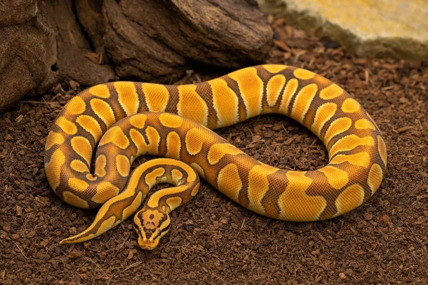 Enchi-Orange-Dream-Königspython, Python regius