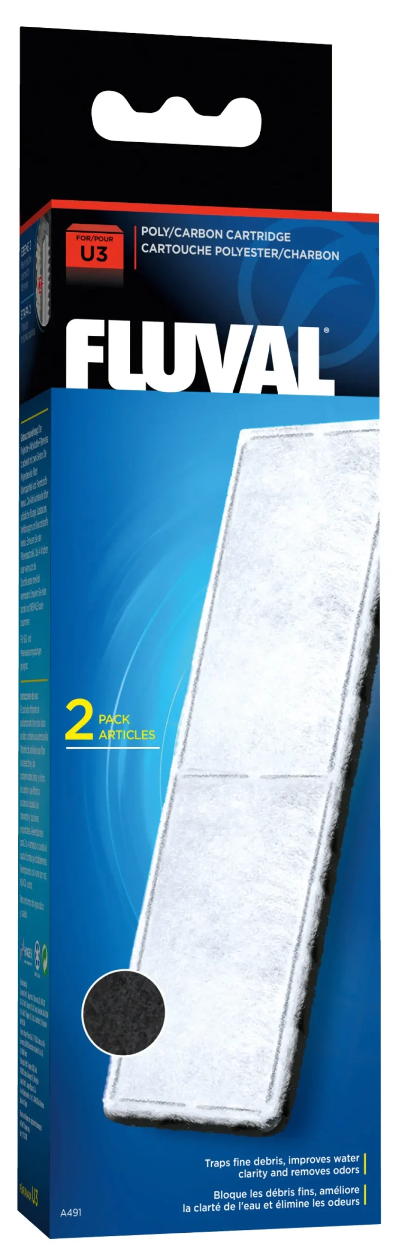 Fluval U3 Poly-Aktivkohle Filtereinsatz