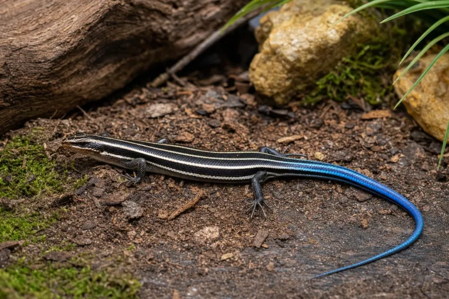 Fünfstreifenskink, Plestiodon fasciatus