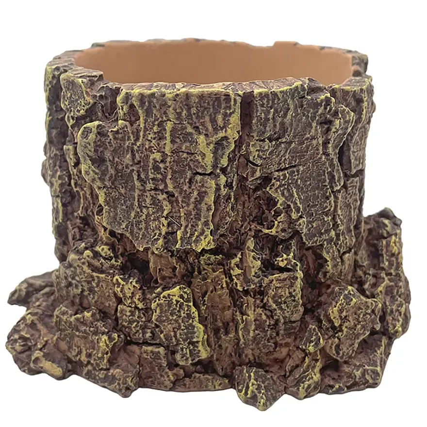 Hobby Forest Stump, Trinkschale und Pflanztopf, 14 x 12,5 x 10 cm