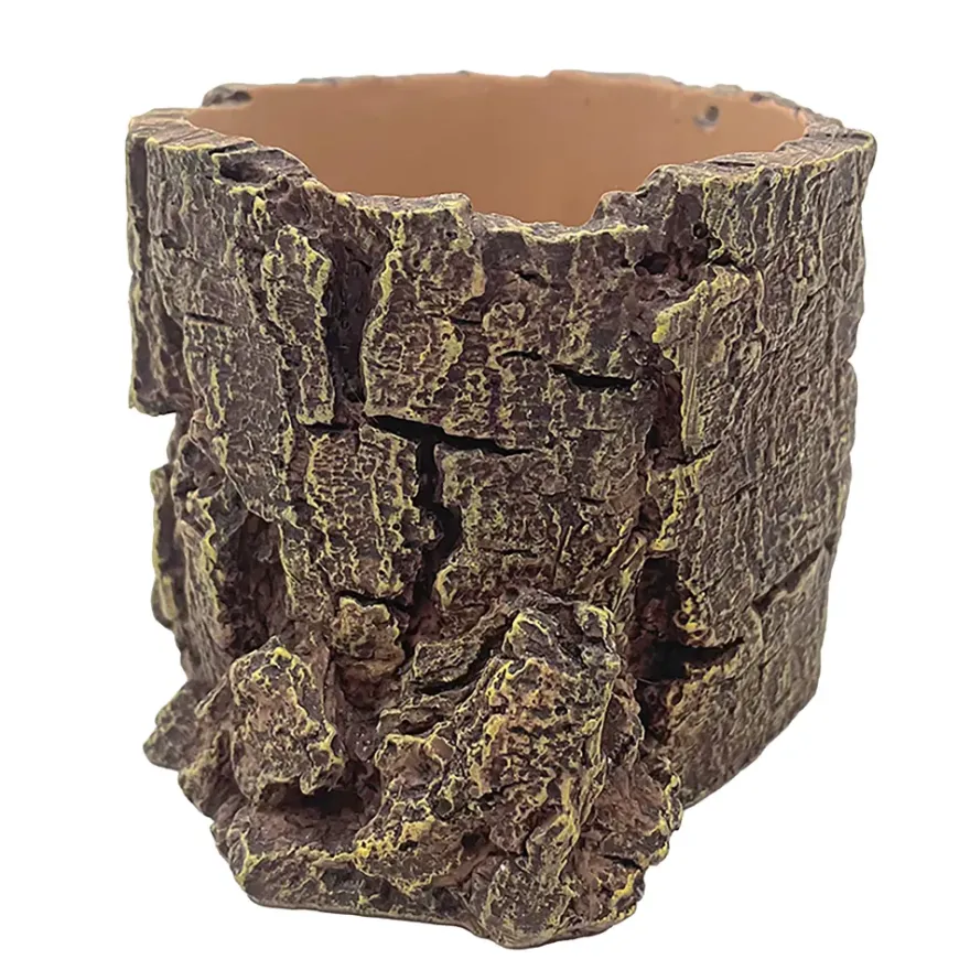 Hobby Forest Stump, Trinkschale und Pflanztopf, 14 x 12,5 x 10 cm