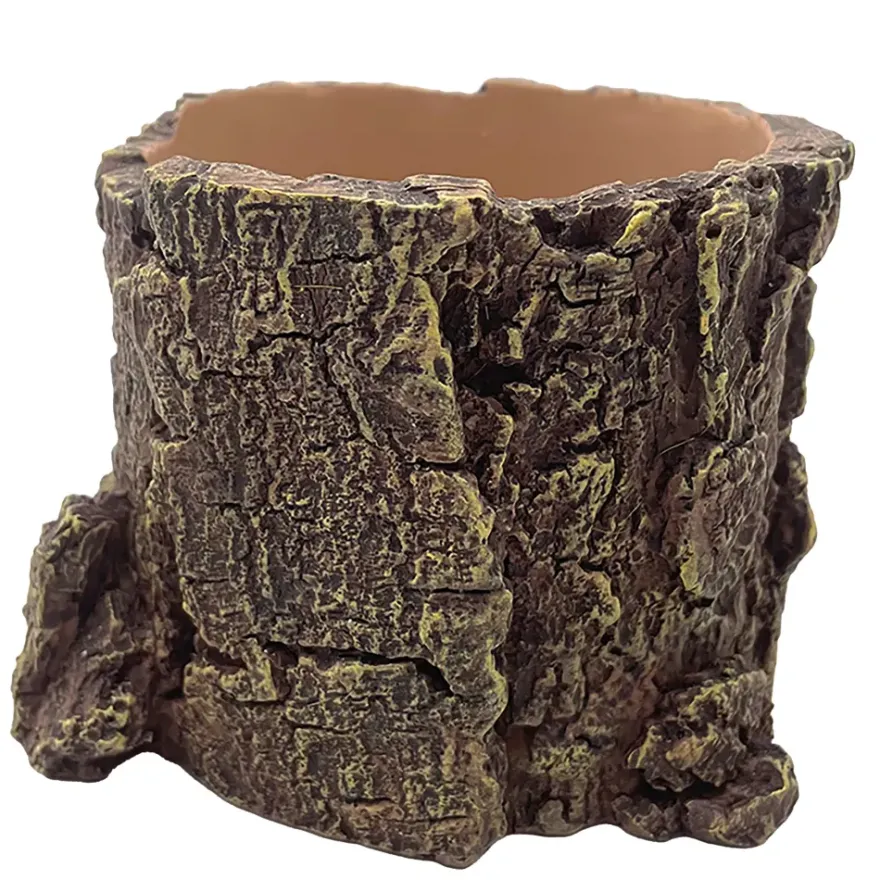 Hobby Forest Stump, Trinkschale und Pflanztopf, 14 x 12,5 x 10 cm