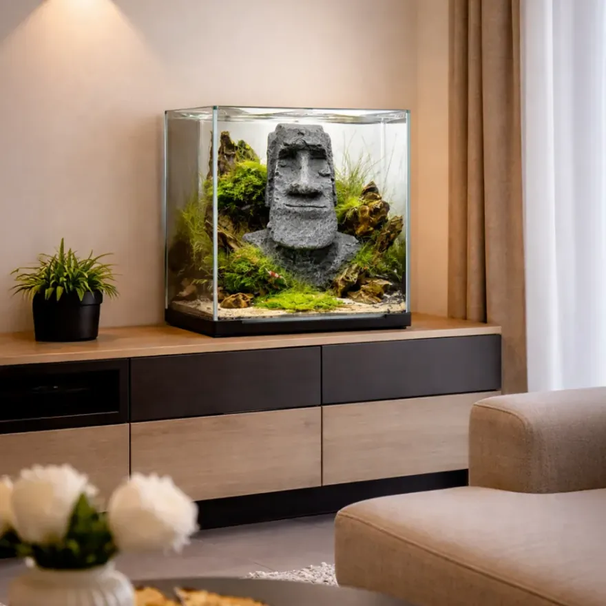 Hobby Moai Ora 1, Aquarium-Deko, 12,5 x 11,5 x 17,5 cm
