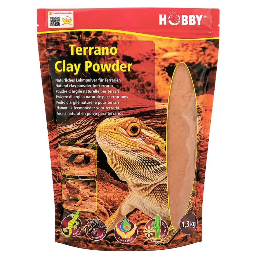 Hobby Terrano Clay Powder rot, Lehmpulver für Terrarienboden, 1,3 kg
