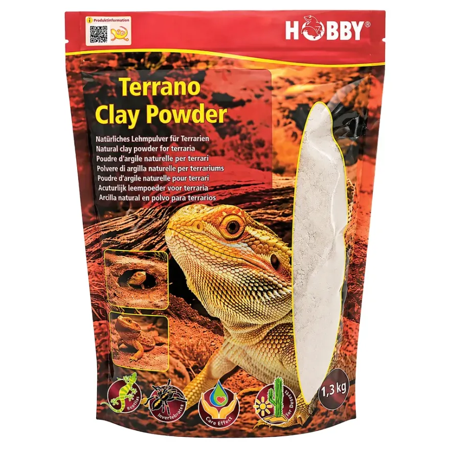 Hobby Terrano Clay Powder weiß, Lehmpulver für Terrarienboden, 1,3 kg