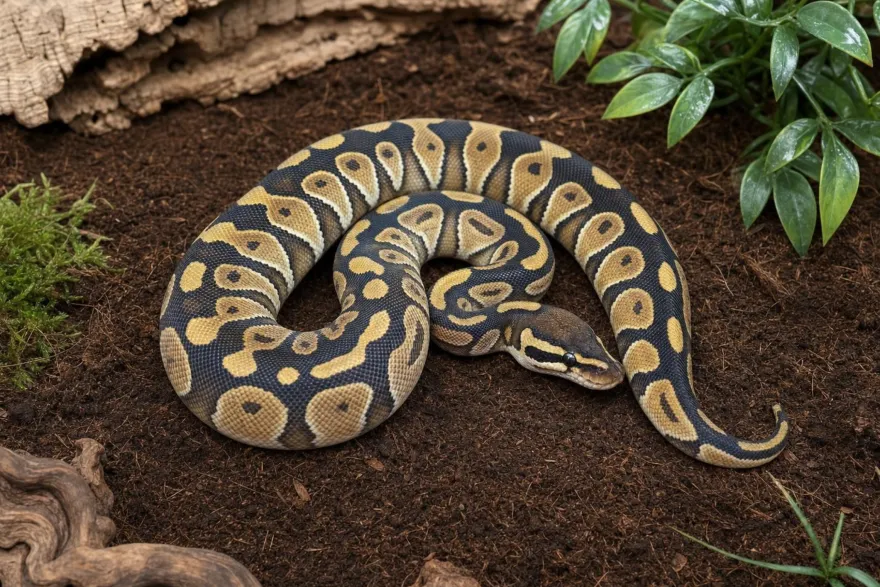 Königspython „Lesser Blackhead“, Python regius