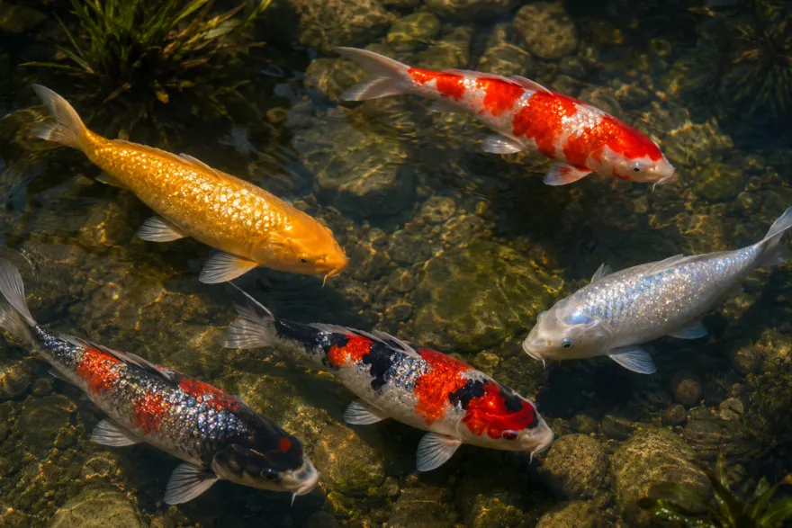 Koi Ginrin (Glitzerkoi), Mix, 7-10 cm, Cyprinus carpio