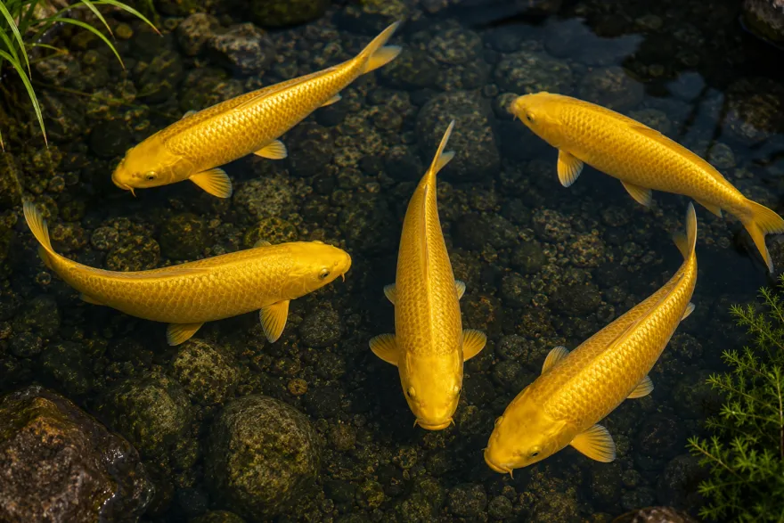 Koi Yamabuki (Goldgelb), 7-10 cm, Cyprinus carpio