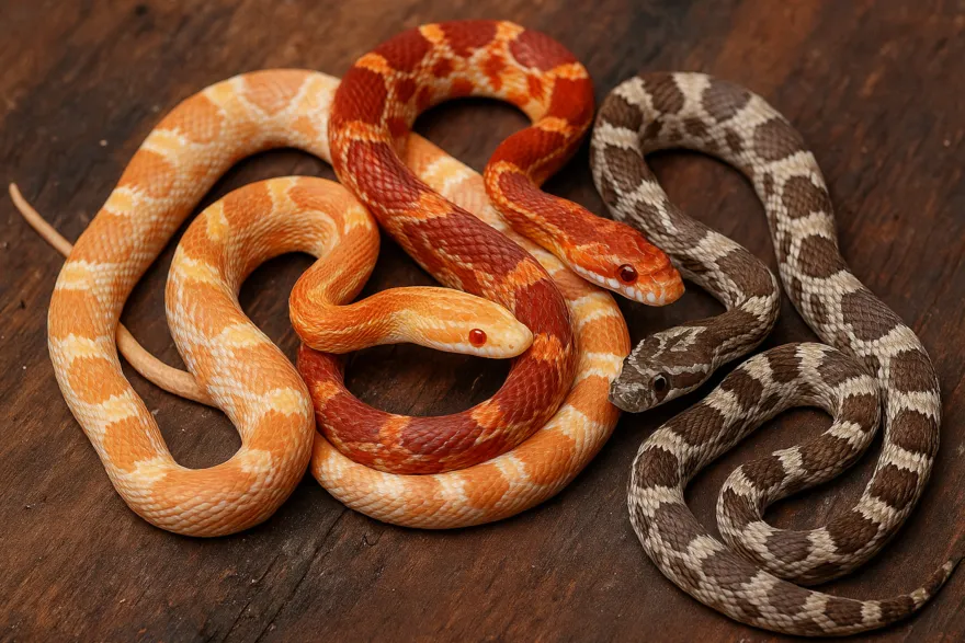 Kornnatter MIX, Pantherophis guttatus, 1 zufälliges Tier