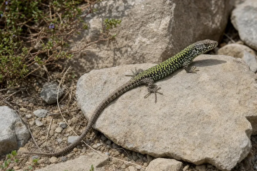 Mauereidechse „Grün“, Podarcis muralis maculiventris