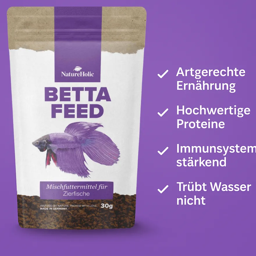 NatureHolic Alles für Kampffische Set - Komplett Pflege & Futter für Kampffische