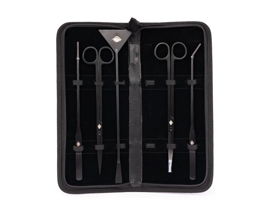 NatureHolic Aquascaping Set black, Tool Set für Aquarien, 5 teilig