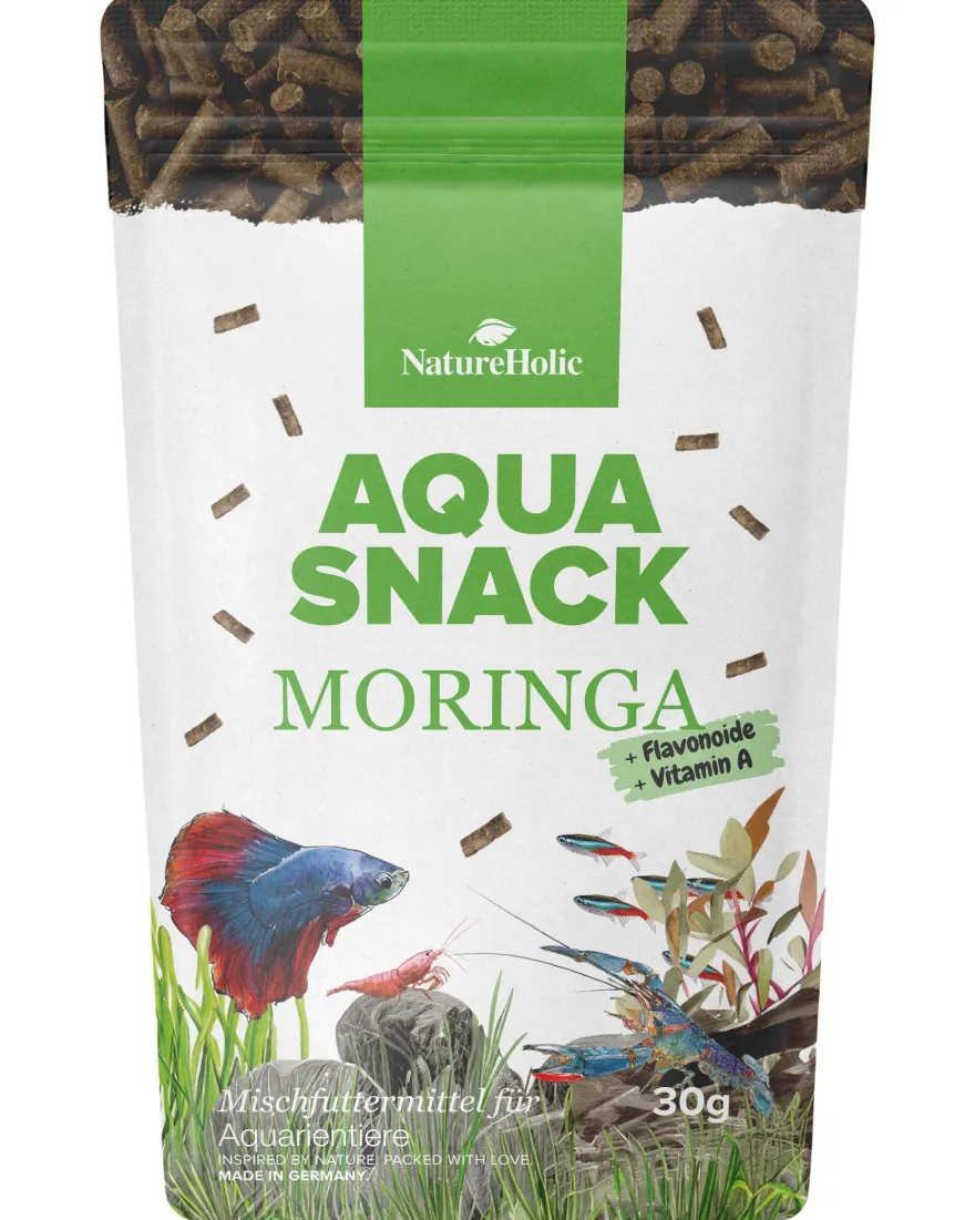 NatureHolic AquaSnack Moringa Sticks, Futtersticks, 30 g