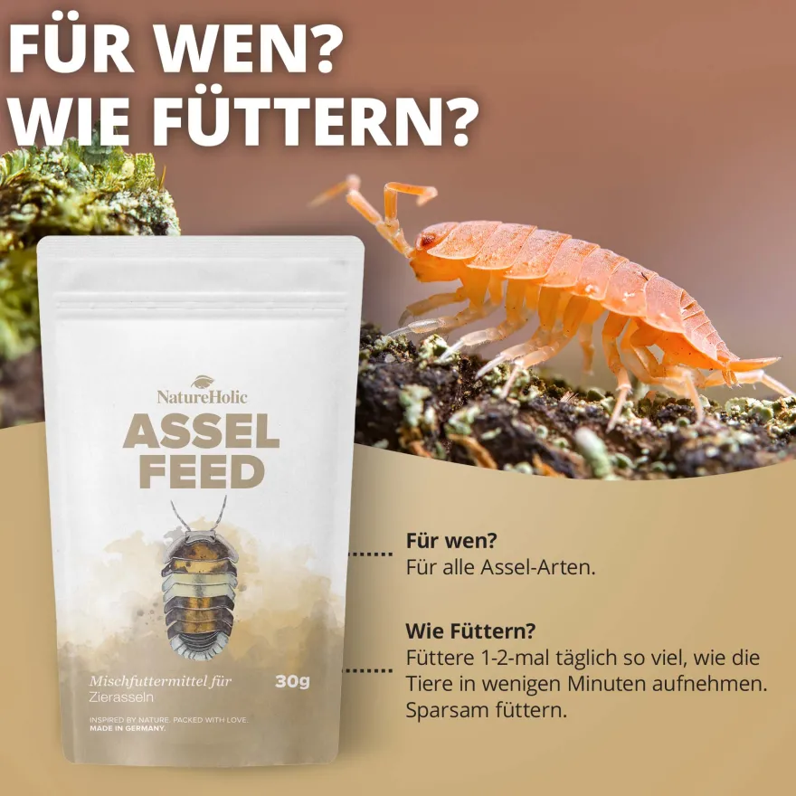 NatureHolic AsselFeed, Mischfutter für Asseln, 30 g