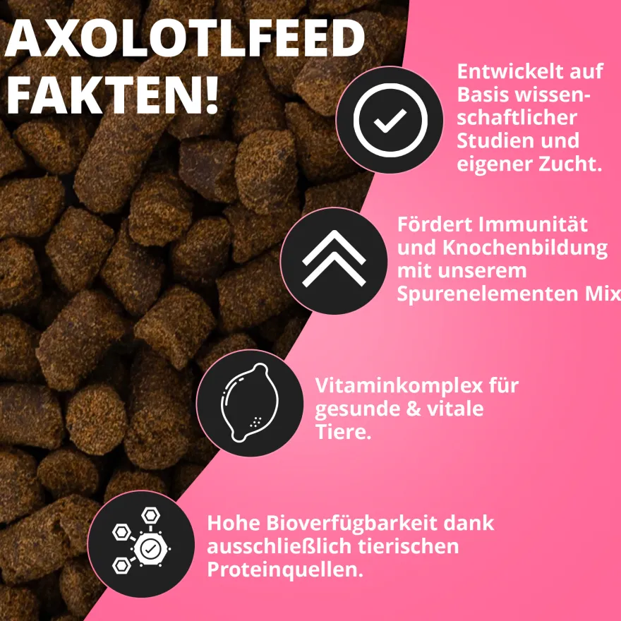 NatureHolic AxolotlFeed, Axolotl Spezialfutter, 50 g