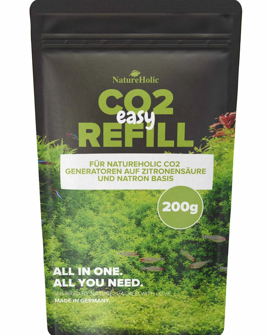 NatureHolic CO2 Easy Refill, Nachfüllset CO2 Anlage, 200 g
