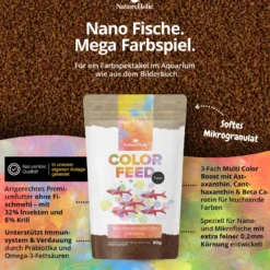 NatureHolic Color Feed, Nanofischfutter zur Farbverstärkung, 30 g