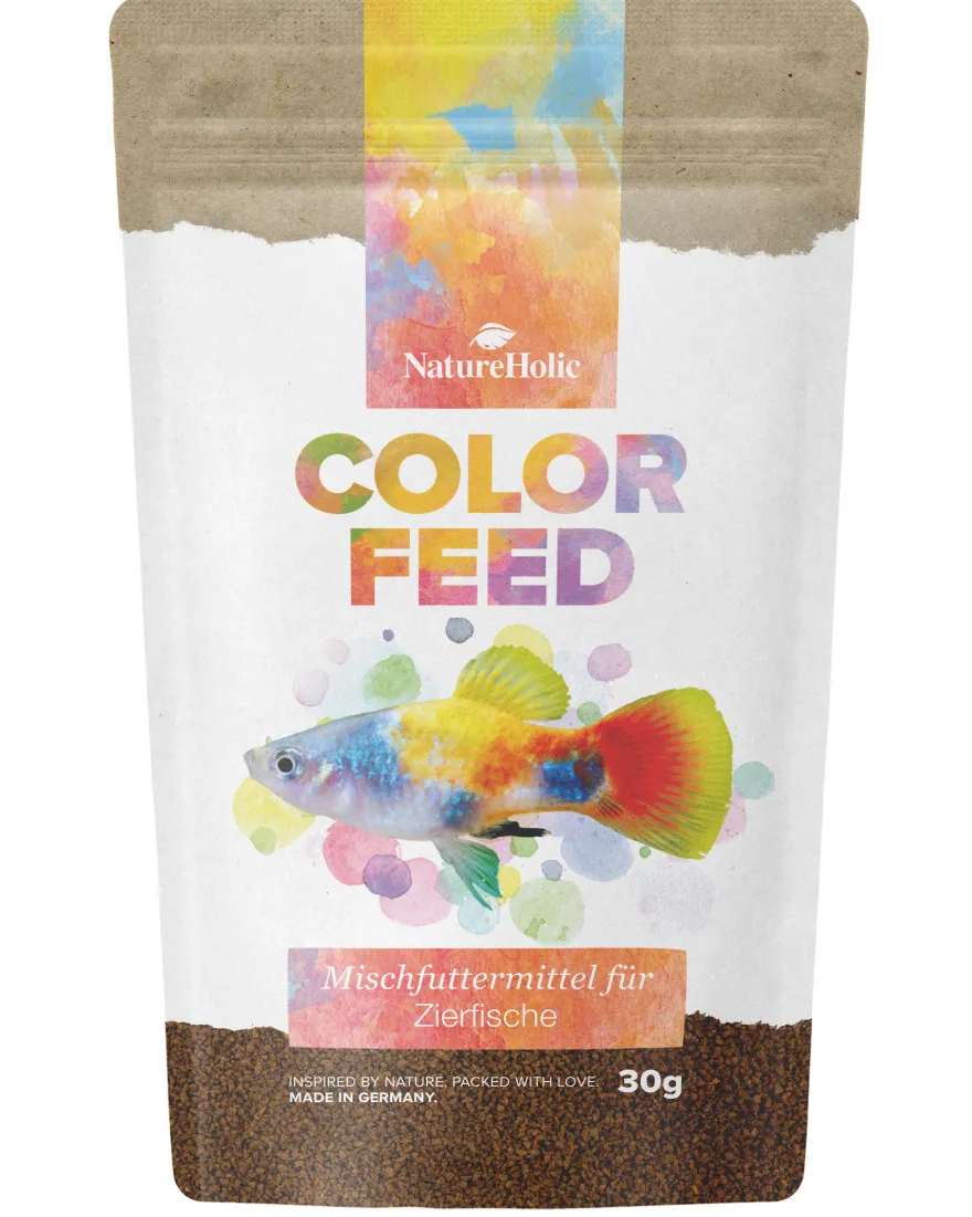 NatureHolic Color Feed, Zierfischfutter zur Farbverstärkung, 30 g