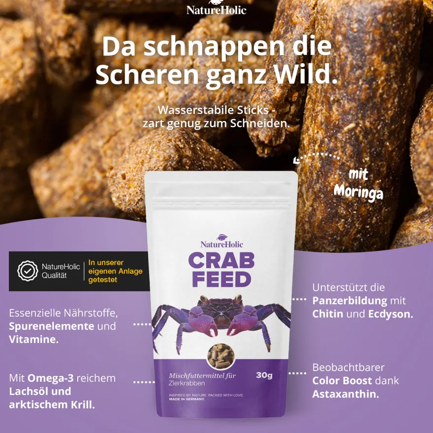 NatureHolic Crabfeed, Krabbenfutter, 30 g
