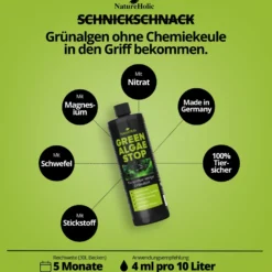 NatureHolic Green Algae Stop, Grünalgen Entferner, 250 ml