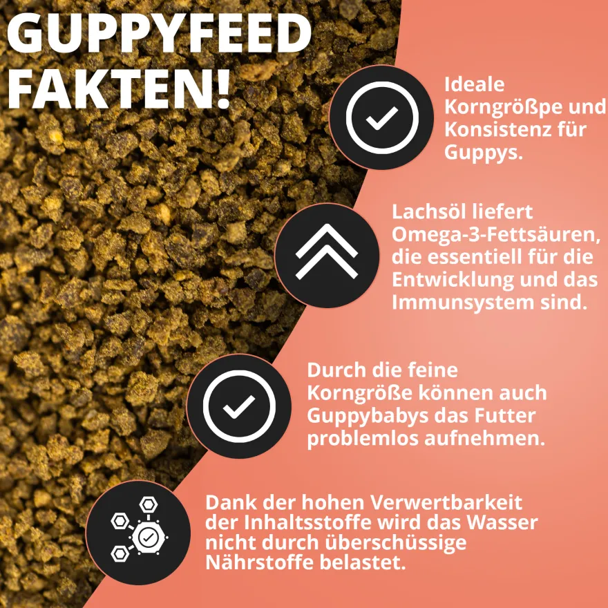 NatureHolic Guppyfeed, Futter für Guppy, 30 g