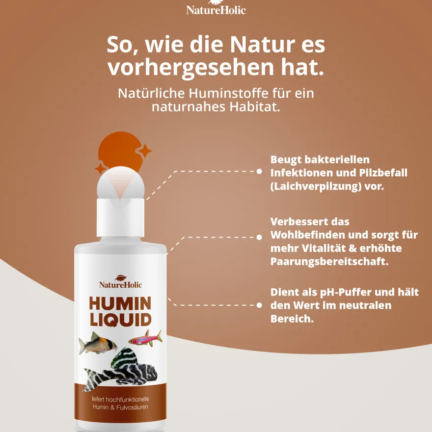 NatureHolic Humin Liquid, Wasseraufbereiter, 125 ml
