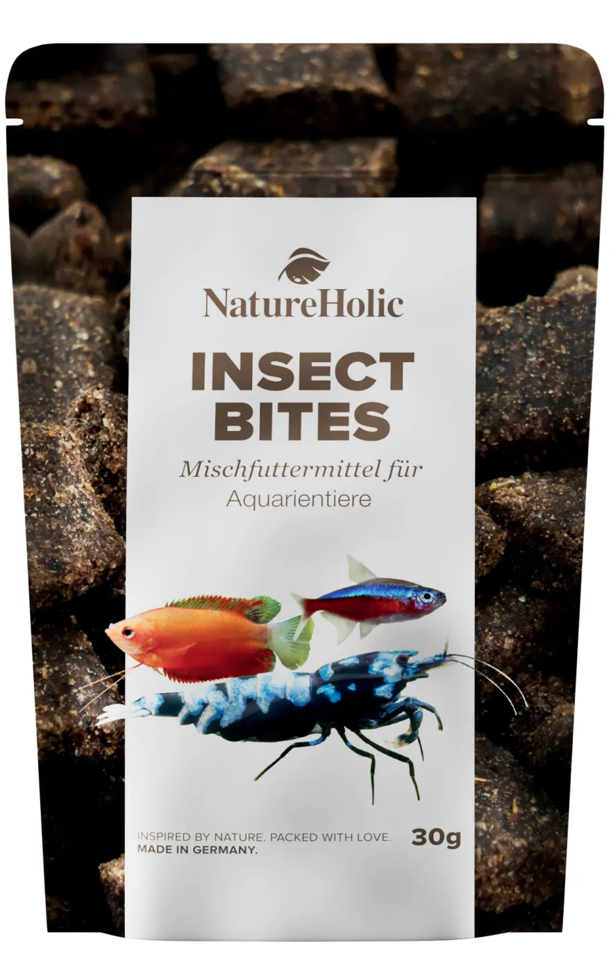 NatureHolic Insect Bites, Futter für Garnelen & Schnecken, 30 g