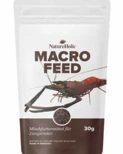 NatureHolic Macrofeed, Großarmgarnelen Futter, 30 g