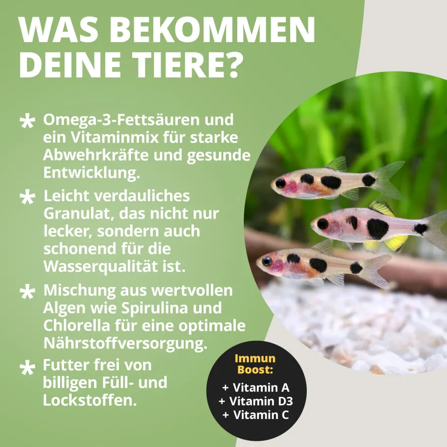 NatureHolic Mainfeed Granulat, Zierfisch Hauptfutter, 30 g