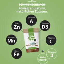 NatureHolic Mainfeed Granulat, Zierfisch Hauptfutter, 30 g