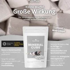 NatureHolic MineralCube Bundle, Mineralien für Garnelen, Schnecken & Krebse, 3 x 30 g