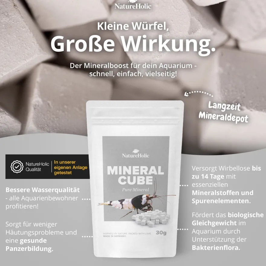 NatureHolic MineralCube Pure Mineral, Mineralfutter, 30 g