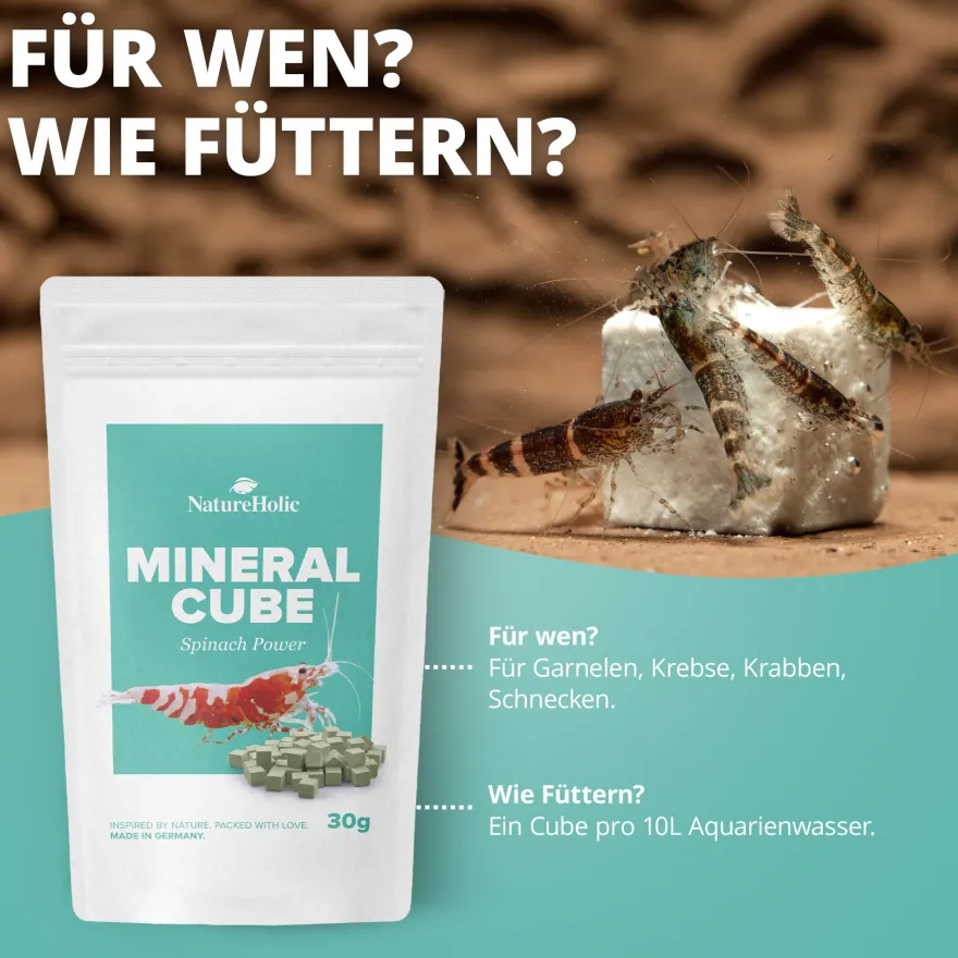 NatureHolic MineralCube Spinat Power, Mineralfutter, 30 g
