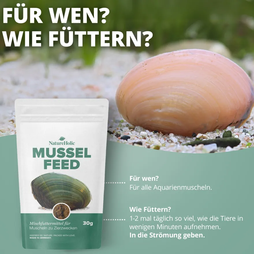 NatureHolic Musselfeed, Muschelfutter, 30 g