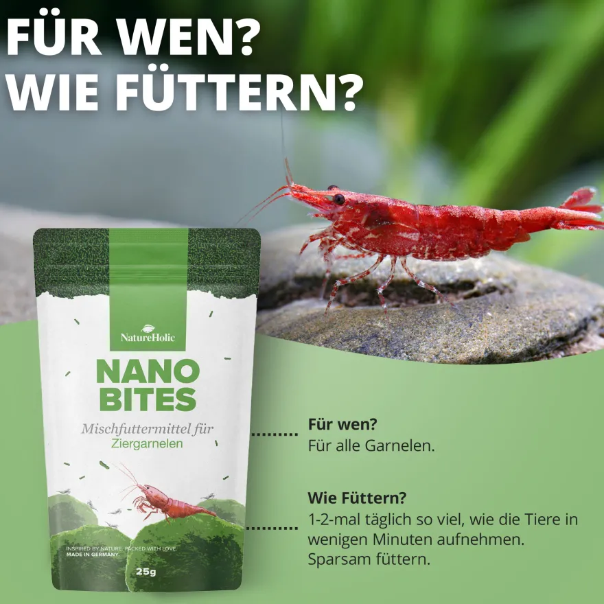 NatureHolic Nano Bites, Futter für Wirbellose, 25 g