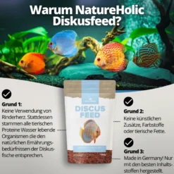 NatureHolic NatureHolic Discusfeed, Granulatfutter für Diskusfische, 130 g