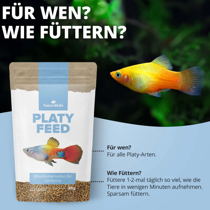 NatureHolic PlatyFeed, Fischfutter, 30 g