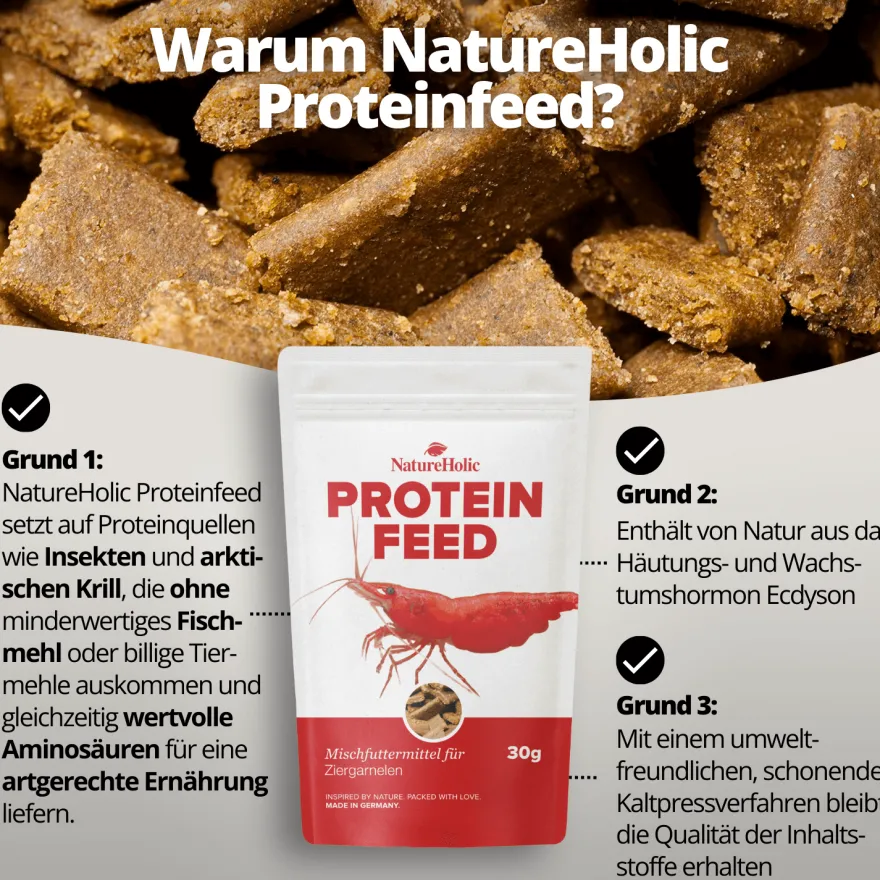 NatureHolic Proteinfeed, Garnelenfutter, 30 g