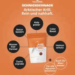NatureHolic Pure Flakes Krill, Zierfischfutter, 30 g