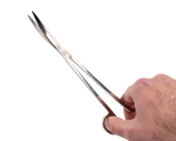 NatureHolic Scaping Scissors curved silver, gebogene Pflanzenschere, 22 cm