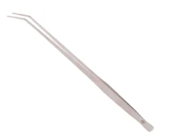 NatureHolic Scaping Tweezers curved silver, gebogene Pflanzenpinzette, 48 cm