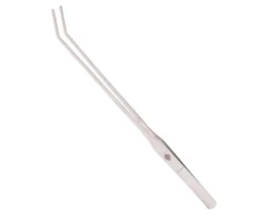 NatureHolic Scaping Tweezers curved silver, gebogene Pflanzenpinzette, 27 cm
