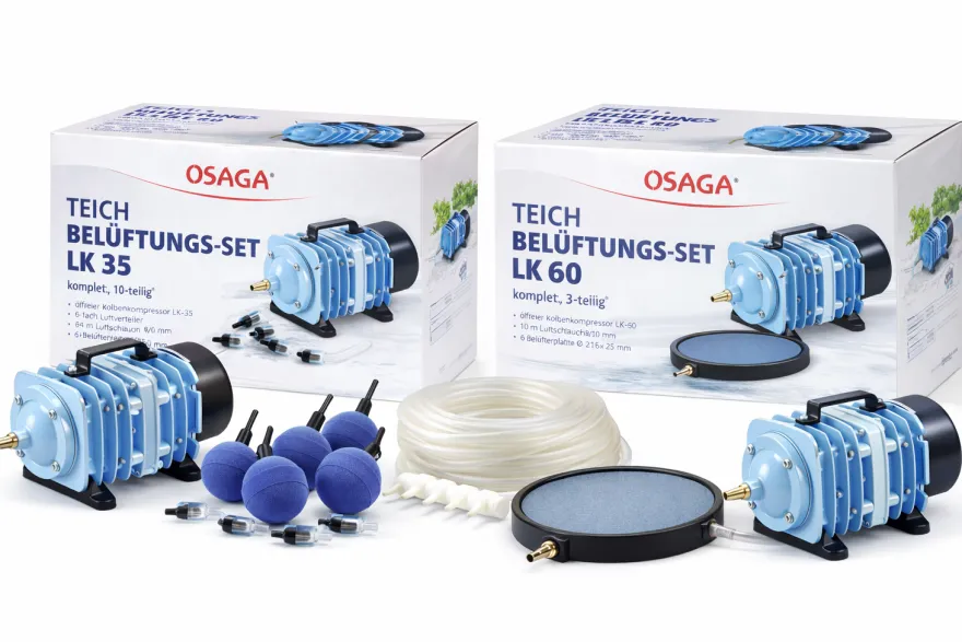Osaga Teich-Belüftungsset LK35 Set mit 6 Steinen
